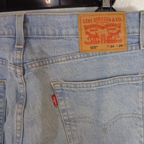 Levi's Other - GREAT VINTAGE Levis 505 34x29 Straight Leg Light Wash 1992 ORANGE TAB USA